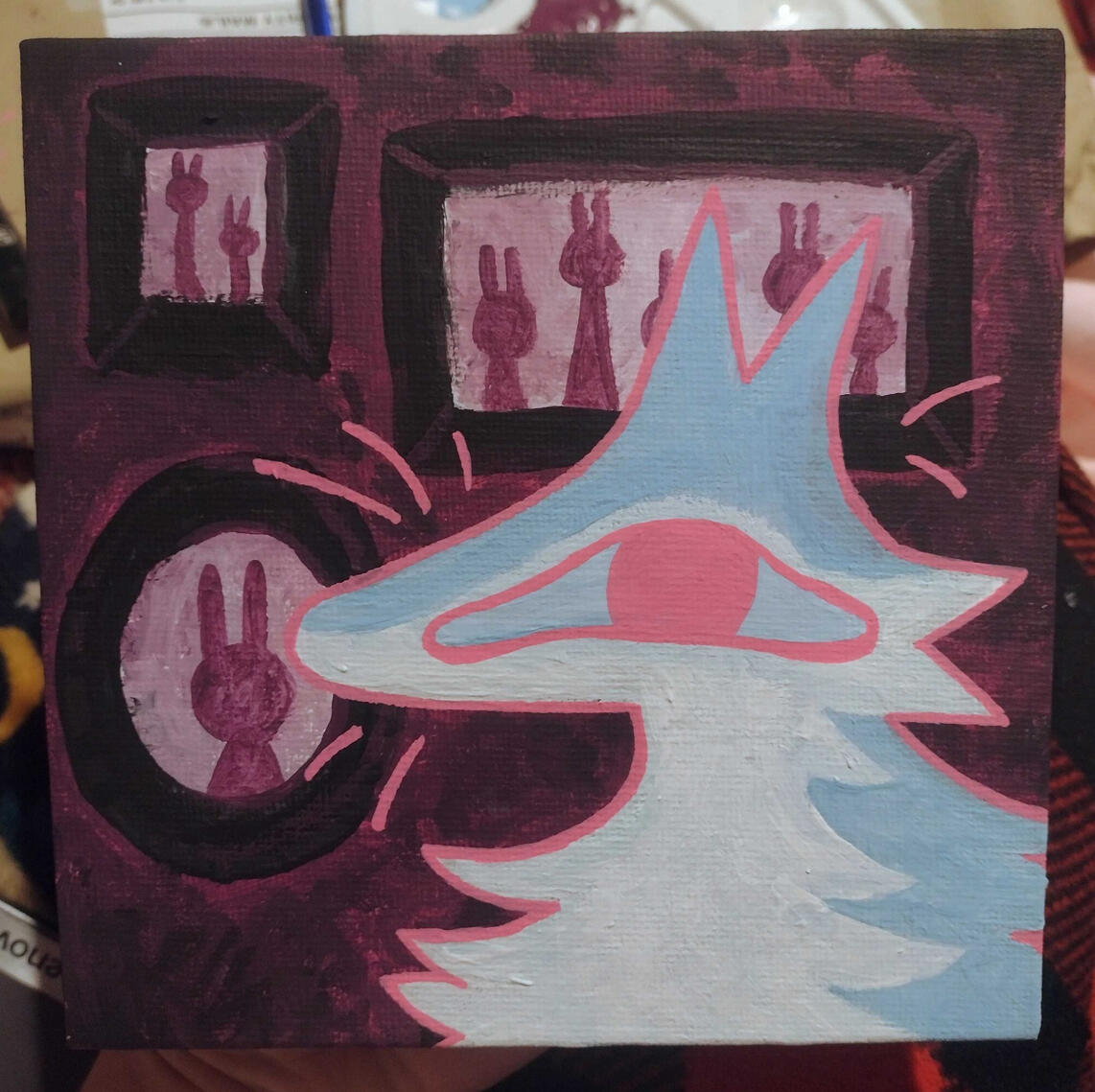 2025, acrylic on canvas board
